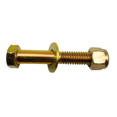 3/8"-16 x 2-1/4" Grade 8 Bolts (10-Pack) – Heavy-Duty Hex Bolts Includes Flat Washers & Nylon Lock Nuts – High-Strength SAE Anti-Vibration 2.25" Coarse Bolts for Automotive, Machinery & Construction 3/8" x 2-1/4" Nylon Lock Nut 10