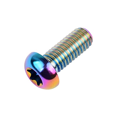 Titanium Bolt Button Head Torx M5 M6 M8 (M6x15, Rainbow) M6x15