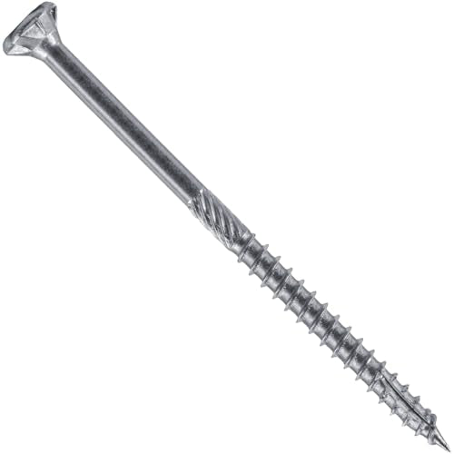 Jake Sales #9 x 3 Silver Star Stainless Steel Wood Screw Torx/Star Drive Head - Grade 300 Series Stainless Steel Torx/Star Drive Wood Screws - (1 Pound - 84 Approx. Screws) 9x3" 1 LB