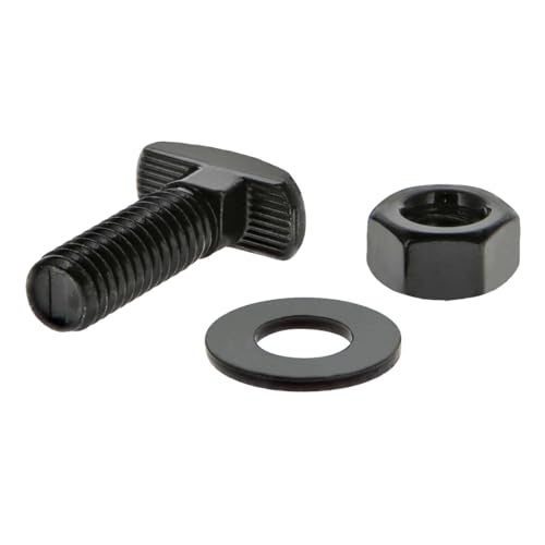 8020, 3301, 15 Series, 5/16-18 x 1" Long Drop in T-Slot Hammer Head Stud Bolt with 5/16 Hex Nut and Washer for 80/20 Aluminum Extrusion T Slot Channel Hardware HW (15)