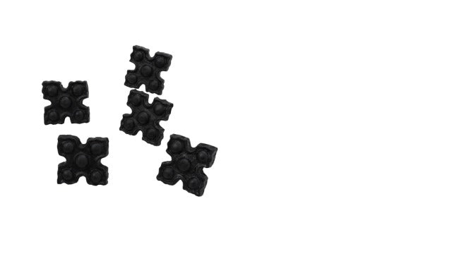 Mystic Colonial Cast Iron Decorative Clavos Nails for Wood Doors, Rustic Furniture Studs- Black, Pack of 25 Flower- 2.3 cm/ 0.87 Inch