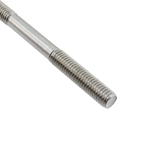 10 Pack M8 X 100 Double Ended Stud Long Screws Stainless Steel Dual Threaded Rod Bolts Hardware Accessories for Outdoor Maintenance Anchor Bolts Clamps