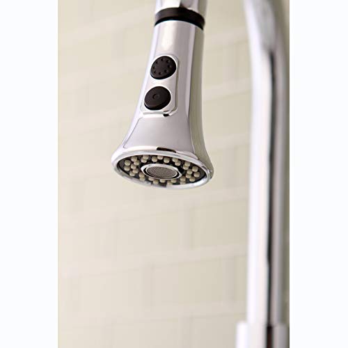 Kingston Brass Gourmetier KDH8721 Pull-Down Kitchen Faucet Sprayer, Chrome