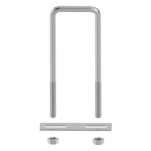 4 Sets 304 Stainless Steel Square U-Bolts, 70x175mm, M8 70×175mm (W*L)