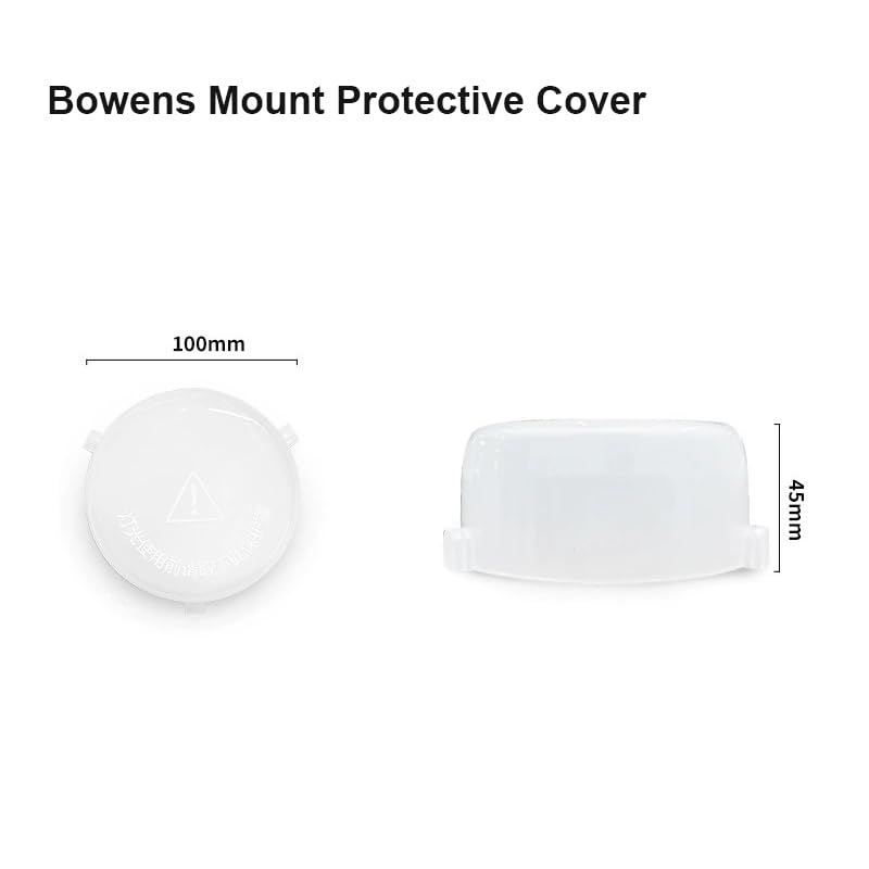 Bowens Mount Protective Cover for COB LED Light 10cm Light Cap | 10cm Light Cap, Shatterproof Polymer Shield, Translucent Protector, Compatible with Aputure, Amaran, Godox, Neewer COB Lights