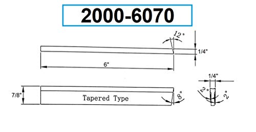 HHIP 2000-6070 1/4 x 7/8 x 6 Inch HSS Parallel Type Cut-Off Blade P6 (Pack of 1) High Speed Steel 1/4 x 7/8 x 6"