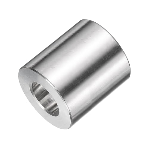 uxcell 5pcs Stainless Steel Spacer 1/2" Bore x 1" OD x 1-1/8" Length Screw Bushing Plain Finish Round Metal Spacer for M12 Screws Bolts and Rods 1/2" x 1" x 1-1/8"