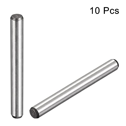 uxcell 1/4-Inch x 2-Inch Dowel Pins, Heat Treated Alloy Steel for Extra Hardness, Bright Finish and Accurate Alignment 10pcs