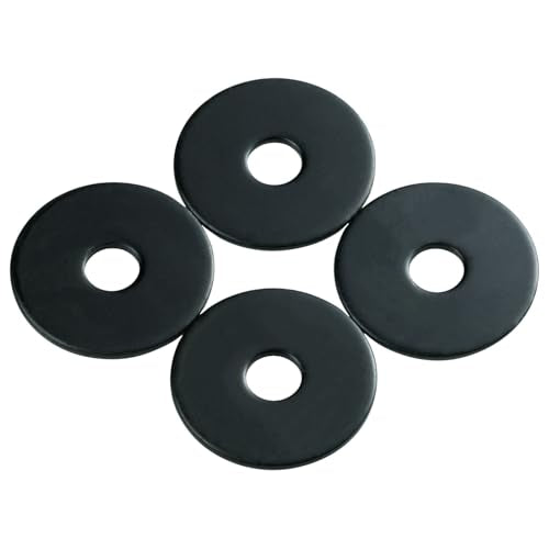 5/16 x 1-1/4 Inch 18-8(304) Stainless Steel Fender Washers, Black Zinc Plated Flat Washers for Screws and Bolts, 50 Pieces Large Repair Washers for Home and Industrial Use 5/16x1-1/4"