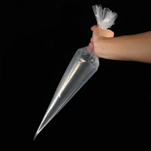 Baluue 50 Pack Grout Bags for Masonry Mortar Squeeze, Disposable Heavy Duty Tile Cement Piping Bag for Brick Stone Joint, Large Capacity Concrete Repair Tool with Cuttable Tip