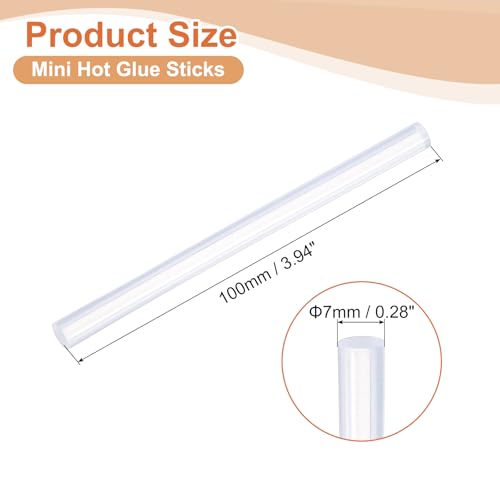 uxcell 40 Pcs Mini Hot Glue Sticks, 0.28" Dia x 3.94" Long EVA Glue Gun Sticks, White Clear Mini Hot Melt Glue Sticks for DIY Craft Sticky Projects