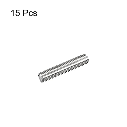 MECCANIXITY Fully Threaded Rod M10 x 50mm 1.5mm Thread Pitch 304 Stainless Steel Right Hand Threaded Rods Bar Studs 15 Pack