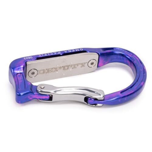 Omega Pacific Deputy Tool Carrier - Professional Grade Aluminum 4.57-Inch Arborist Equipment with 1.02-Inch Gate Opening, Lightweight 3.8oz Design for Harnesses and Saddles Ultra-Violet