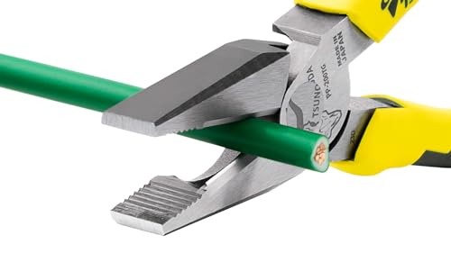 Tsunoda PP-200TG, High-Leverage Linemans Pliers 8-inches (200mm) 8-inches Elastomer Handle