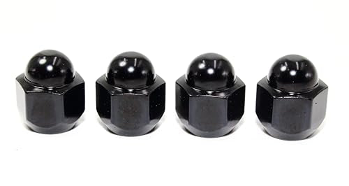 Set of 20 Veritek 12x1.25mm 3/4 Hex 0.95 Inch Black OEM Factory Style Acorn Conical Seat Dome Top Lug Nuts for Subaru Factory Wheels