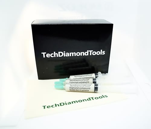 TechDiamondTools Complete Manual Polishing & Surface Finishing Kit – 1500 3000 8000 Grit US-Made Compounds with Wool Cloths, Dual Microfiber Towels, Precision Swabs & Gloves
