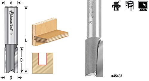 Amana Tool - 45206 Carbide Tipped Undersized Plywood Dado Plunge 7/32 Dia x 3/4 x 1/4" 7/32 Dia x 3/4 x 1/4"