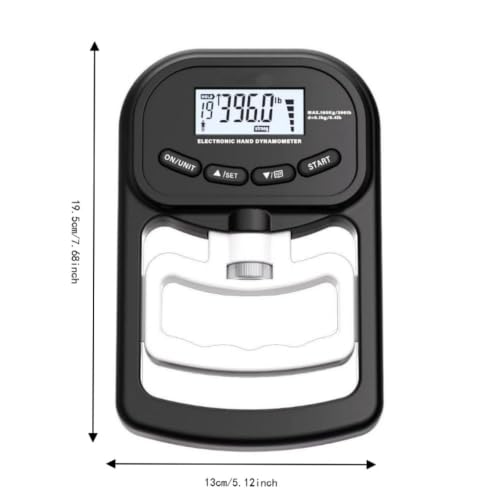 Digital Hand Grip Strength Tester, 180kg/396lb Capacity Black
