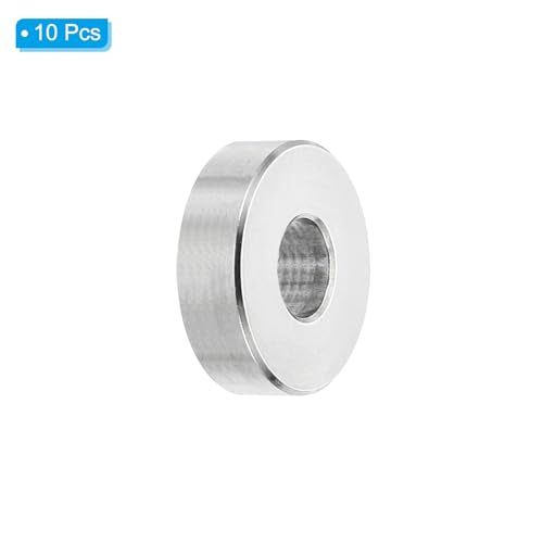 PATIKIL M6 Stainless Steel Spacers, 10 Pcs Metal Spacer Stainless Steel 6.2mm ID x 16mm OD x 6mm L Spacer Screw Standoff Round for 1/4" or M6 Screw Bolts