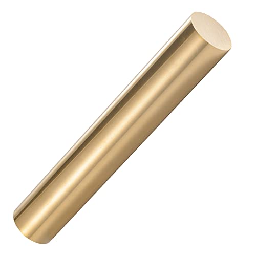 1 inch (25mm) Brass Solid Round Rod Lathe Bar Stock, 6 inch(152.4mm) in Length