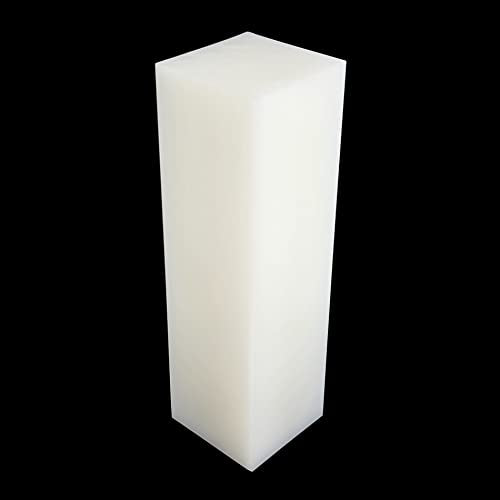 Powernail UHMW Ultra High Molecular Weight Polyethylene Tapping Block for Engineering, Flooring, DIY, White (8" x 2.4" x 2.4") 8" x 2.4" x 2.4"