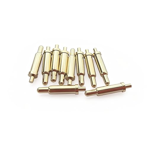 100 Pack 9.5mm Gold Plated Copper Pogo Pins, Through Hole PCB Circuit Test Thimble Connectors