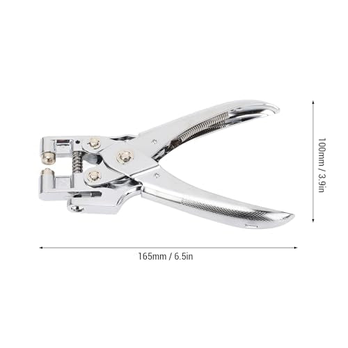30 Sheets Capacity 5mm Single Hole Puncher with Cr Plated Head for A4 Paper Non Slip Grip Easy Punch Lever Design Depth Adjuster Metal Handheld Punching Tool for Home Office