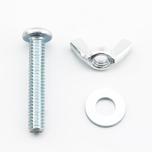 8PCS Cross Head Screws and Bolts Imperial Wing Nuts 1/4-20in 8 Pcs Iron Galvanized Screws 1/4-20x1-1/2in 8 Pcs Washers 1/4in Mounting Hardware Accessories