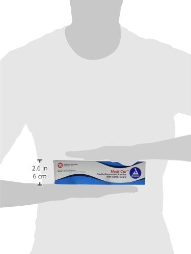Dynarex 4110 Medicut Scalpels Disposable Sterile Silver Scalpel Disp #10 Sterile - 10/Bx