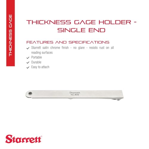 Starrett Thickness Gage Holder, Single End, for Thickness .001"-.025"