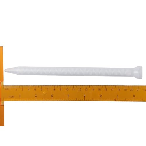 10 Pieces Epoxy Mixing Nozzle Tip Static Mixer Nozzle Tubes 18-Element Adhesive Cartridges Spiral Tip