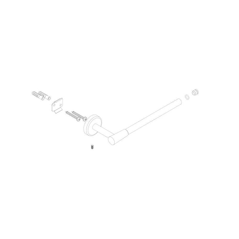 HELVEX Deco Collection Small Towel Bar Bathroom Accessory, Bathroom Towel Holder Bathroom Hardware, Polished Chrome Finish UDC-09-PC Silver Small Towel Bar - Deco Collection
