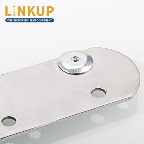 Linkup 200pcs pack 5/32" x 5/16" Large flange Pop blind Rivets,Large Head aluminum rivets,4mm x 8mm pop rivets,Aluminum Body Steel Mandrel Rivets (Silver)