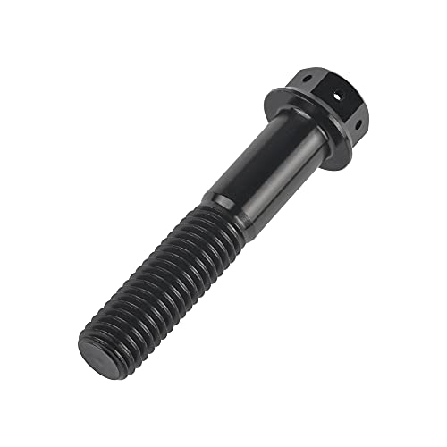 Titanium Flange Hex Head Bolt M8 (M8x50mm, Black) M8x50mm