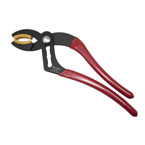 K Tool International 54050; 10" Long Cannon Plug Pliers, Non-Marring Nylon Jaw, 4 Adjustable Positions, Fits A-N Electrical Connectors 3/4" to 2-1/2" Ideal for Gripping Items without Damaging