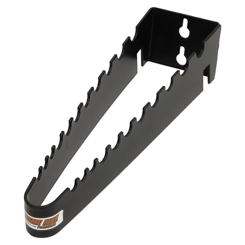 Extreme Max 5001.6715 Wall-Mount Aluminum T-Handle Wrench Holder for Enclosed Race Trailer, Shop, Garage, Storage - Holds 9 T-Handle Wrenches, Black
