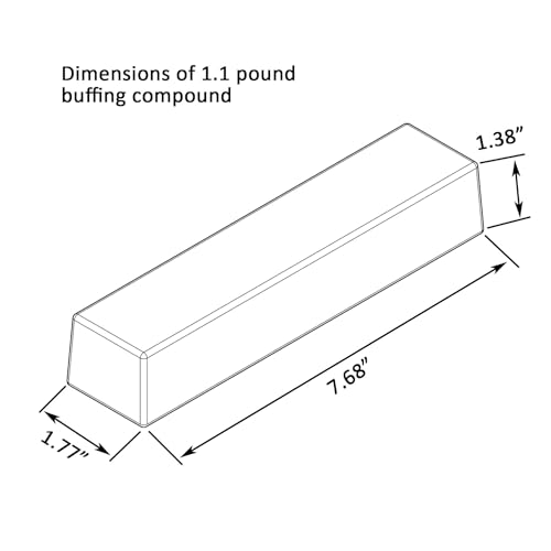 1.1 Pound Pink Polishing Buffing Compound Bar for Chrome 1pc
