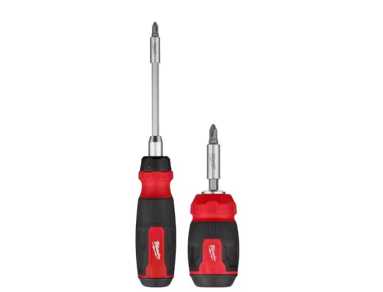 Milwaukee Electric - 2PC 14-in-1 RATCHETING Multi-BIT Screwdriver and 8