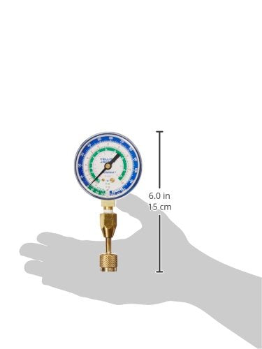 Yellow Jacket 40332 Blue Compound Gauge with 19110 Quick Coupler