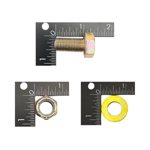 1/2"-20 x 1 Grade 8 Bolts (4-Pack) – Heavy-Duty Hex Bolts with Flat Washers & Nylon Lock Nuts – High-Strength SAE J429 Anti-Vibration 1.0" UNF Fine Thread