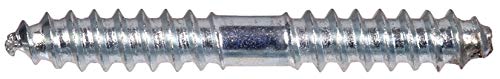 Hillman Zinc-Plated Carbon Steel Double-End Dowel Screws 1/4 x 2-Inch
