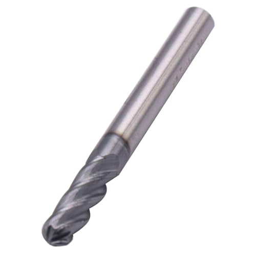 4 Flute Solid Carbide Ball Nose End Mill Set(5Pcs, 3/16"), AlTiN Coated 3/16 in 5