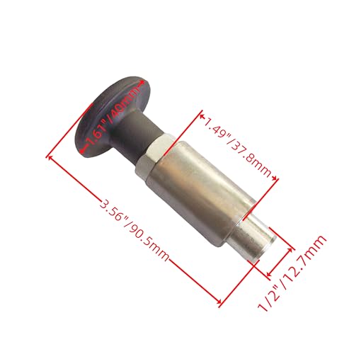 Handle Spring-Loaded Pull pins, Welded Barrel Pull Rod knobs, Screw Locks, Steel Spring plungers/Dowel pins (2, Dia:1/2in.-Black) 2