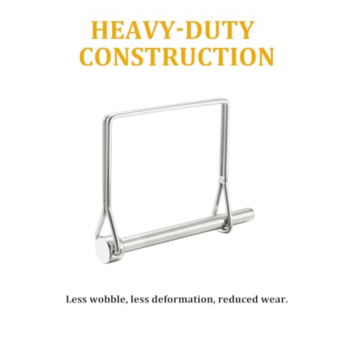 Pack of 4 Square Wire Lock Pin, Trailer Coupler Pin, 316 Stainless Steel Hardware Pin 1/4 "(6.3 mm) Diameter, 1.97" (50 mm) Length, Heavy Duty Safety Coupler Pin 1/4" x 1.97"