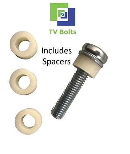 M6 TV mounting Bolts/Screws with spacers and washers, Multiple Lengths