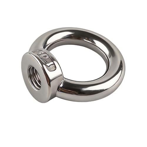 5 Pcs Stainless Steel 304 Lifting Eye Nut M12 Threaded Ring with Shoulder for Mounting Anchor