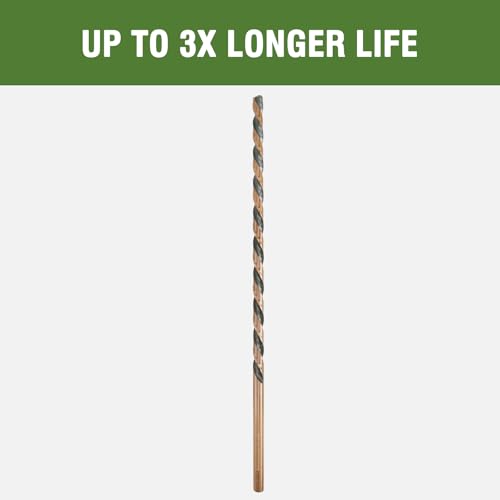 3/8 x 18 Inch Long Drill Bit M2 High Speed Steel Drilling for Wood and Metal, with 13 Inch Flute 3/8" x 18"