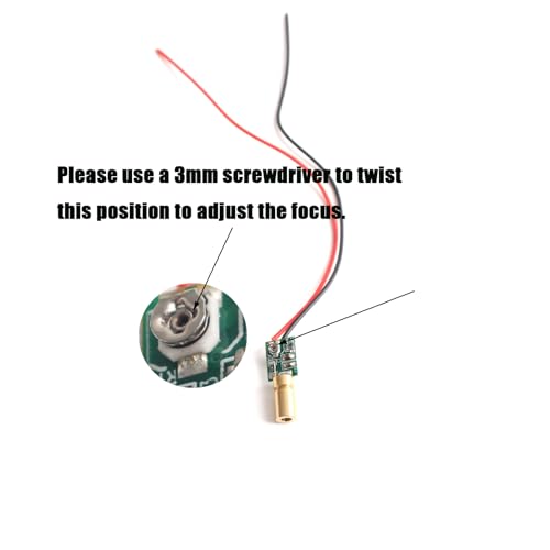 Green line Laser Module, Industrial Laser Module Adjustable Focus (6mm-traverse-1pack) traverse-1pack