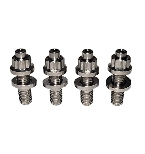 Titanium Turbo to Manifold Stud Kit – M10x1.5mm Thread – 4Pc Heat-Resistant Lightweight Hardware for Turbocharger & Exhaust Systems | Str8UpRevving Approved (12 Point (Raw Silver), M10x1.50) 12 Point (Raw Silver)