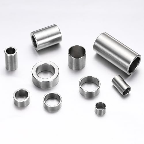MECCANIXITY 6pcs M14 Metal Spacers, 9/16" IDx7/8" ODx5/8" Length Stainless Steel Spacer Round Unthreaded Standoff Bushing Plain Finish for Screw Bolts, Silver 14x22x15mm M14 x 22 x 15 mm